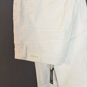 Express White Denim, Straight Ankle, High Rise